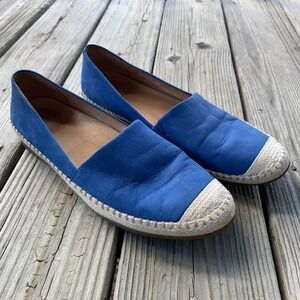 Dansko Lesley Espadrille Flats Cobalt Blue Nubuck Leather Women US 11.5-12 EU 42